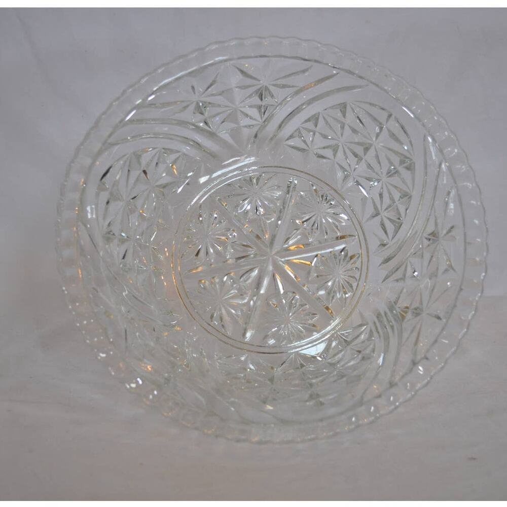 Cut Glass Crystal Bowl - 11 inch diameter
